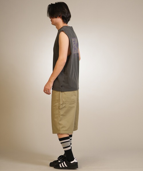 Quiksilver(クイックシルバー)の「【ムラサキスポーツ限定】QUIKSILVER/クイックシルバー タンクトップ ロゴ バックプリント バンドマンカット ピグメント加工 QSL262604M(タンクトップ・メンズ・ライトアッシュグレー/ブラック・L/M)」の6枚目の写真
