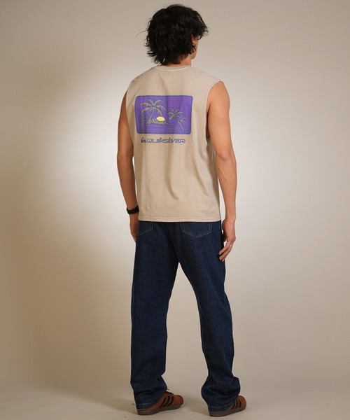 Quiksilver(クイックシルバー)の「【ムラサキスポーツ限定】QUIKSILVER/クイックシルバー タンクトップ ロゴ バックプリント バンドマンカット ピグメント加工 QSL262604M(タンクトップ・メンズ・ライトアッシュグレー/ブラック・L/M)」の15枚目の写真