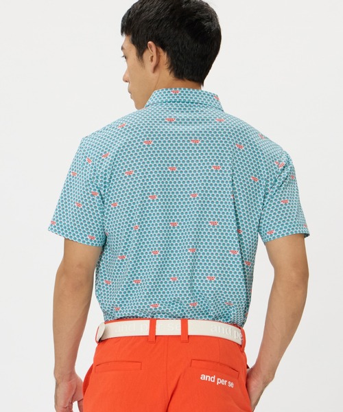 and per se（アンパスィ）の「COOL is COOL プリンテッド半袖シャツ（メンズ）（シャツ/ブラウス・メンズ・ブルー/ネイビー/オレンジ/ホワイト・L/LL/M）」の7枚目の写真