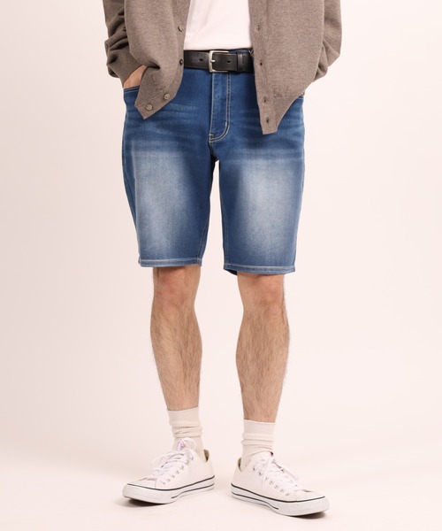 FUNALIVE(ファンアライブ)の「接触冷感ショートデニムパンツ(デニムパンツ・メンズ・ワンウォッシュ/ブルー/ブルー系その他・XXL)」の1枚目の写真