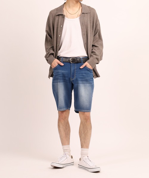 FUNALIVE(ファンアライブ)の「接触冷感ショートデニムパンツ(デニムパンツ・メンズ・ワンウォッシュ/ブルー/ブルー系その他/インディゴブルー・XXL/L/XL/M)」の14枚目の写真