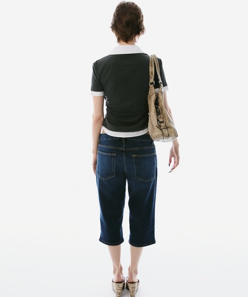 BLONDEY（ブロンディ）の「SHIRT DOCKING DRAPE NECK TOPS（その他トップス・レディース・チャコールグレー/ブラック・FREE）」の18枚目の写真