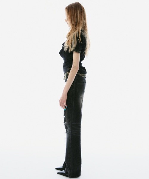BLONDEY（ブロンディ）の「SHIRT DOCKING DRAPE NECK TOPS（その他トップス・レディース・チャコールグレー/ブラック・FREE）」の13枚目の写真