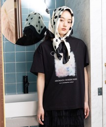 ニュアンスフラワープリントTシャツ