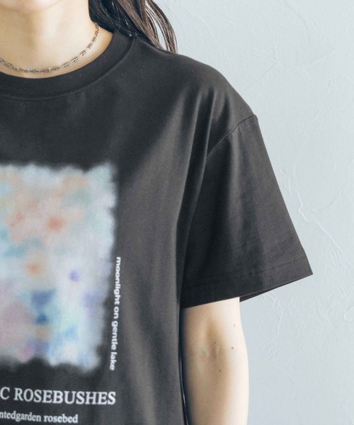 RAGEBLUE(レイジブルー)の「ニュアンスフラワープリントTシャツ(Tシャツ/カットソー・レディース・ライトブルー/ブラック/ホワイト・FREE)」の15枚目の写真