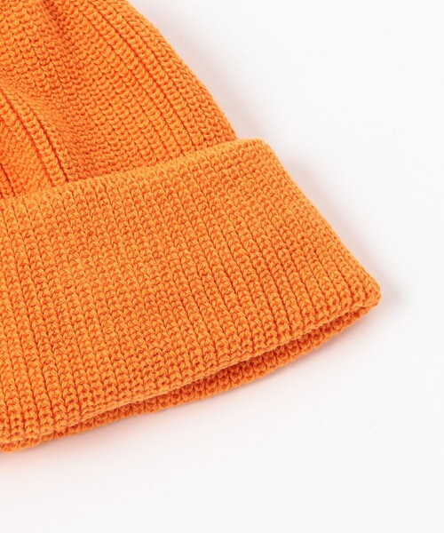 BEAMS PLUS(ビームスプラス)の「HEIMAT TEXTIL / Mechanics Hat - Cotton Linen(ニットキャップ/ビーニー・メンズ・ホワイト/オレンジ/ネイビー・ONE SIZE)」の5枚目の写真