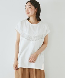 Doux archives（ドゥアルシーヴ）の「VカットレースTOPS（Tシャツ/カットソー・レディース）」
