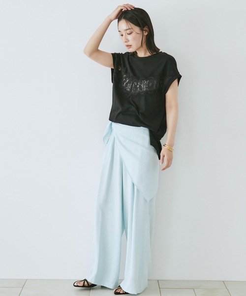Doux archives(ドゥアルシーヴ)の「VカットレースTOPS(Tシャツ/カットソー・レディース・ブラウン/ブラック/オフホワイト・FREE)」の19枚目の写真