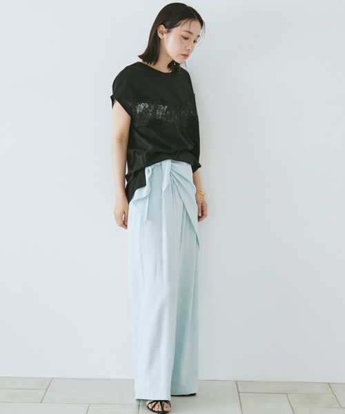 Doux archives(ドゥアルシーヴ)の「VカットレースTOPS(Tシャツ/カットソー・レディース・ブラウン/ブラック/オフホワイト・FREE)」の22枚目の写真