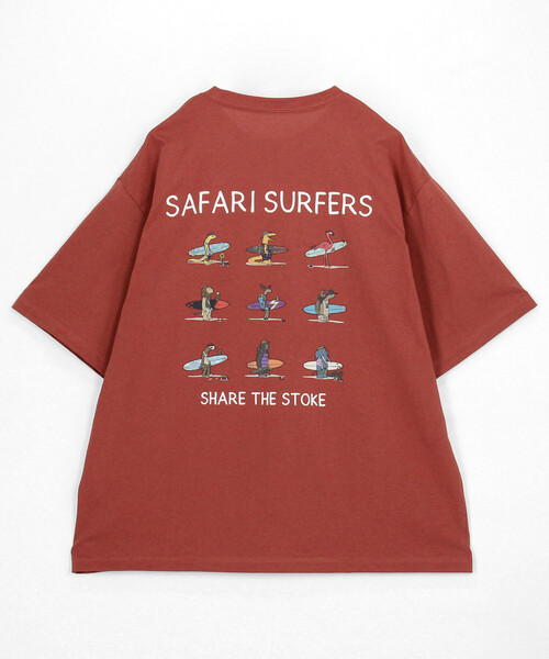Jonas Claesson（ジョナスクレアッソン）の「JONAS CLAESSON/ジョナス クレアッソン Safari Surfers Short Sleeve Tee/サファリサーファーズ バックプリントTシャツ（Tシャツ/カットソー・メンズ・ベージュ/レッド/ホワイト/ブラック・LARGE/MEDIUM）」の15枚目の写真