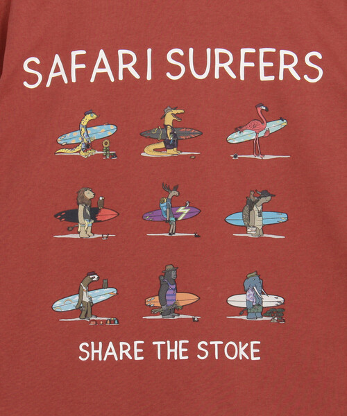 Jonas Claesson（ジョナスクレアッソン）の「JONAS CLAESSON/ジョナス クレアッソン Safari Surfers Short Sleeve Tee/サファリサーファーズ バックプリントTシャツ（Tシャツ/カットソー・メンズ・ベージュ/レッド/ホワイト/ブラック・LARGE/MEDIUM）」の12枚目の写真