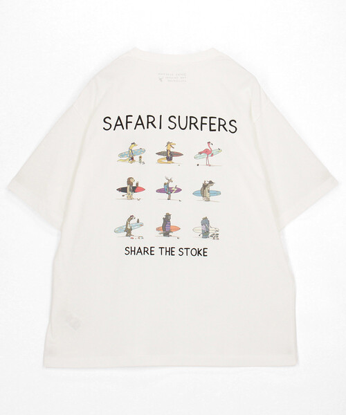 Jonas Claesson（ジョナスクレアッソン）の「JONAS CLAESSON/ジョナス クレアッソン Safari Surfers Short Sleeve Tee/サファリサーファーズ バックプリントTシャツ（Tシャツ/カットソー・メンズ・ベージュ/レッド/ホワイト/ブラック・LARGE/MEDIUM）」の8枚目の写真