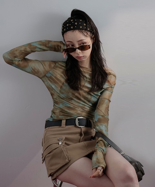 Ulysses（ユリシス）の「タイダイオフショルシアーカットソー（Tシャツ/カットソー・レディース・ブラウン・S/M）」の22枚目の写真