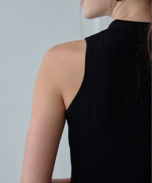 ORGUE(オルグ)の「Polo Collar Knit One-piece/ポロカラーニットワンピース(ワンピース・レディース・アイボリー/グレイッシュベージュ/ブラック・FREE)」の17枚目の写真