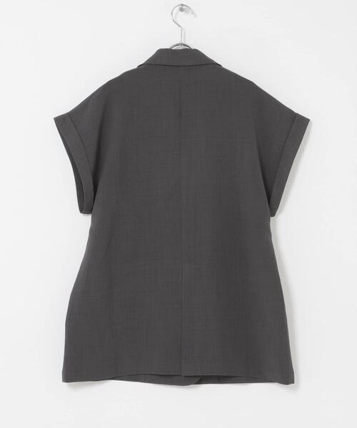 ITEMS URBANRESEARCH（アイテムズ アーバンリサーチ）の「『洗濯可』SMOOTH LINEN TOUCH ジレ（ダウンベスト・レディース・チャコールグレー/ベージュ/ブラウン・FREE）」の10枚目の写真