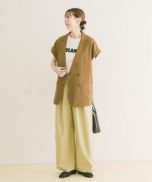 ITEMS URBANRESEARCH（アイテムズ アーバンリサーチ）の「『洗濯可』SMOOTH LINEN TOUCH ジレ（ダウンベスト・レディース・チャコールグレー/ベージュ/ブラウン・FREE）」の18枚目の写真