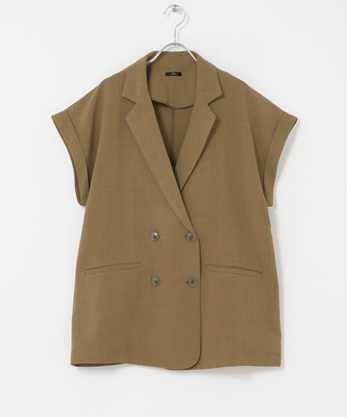 ITEMS URBANRESEARCH（アイテムズ アーバンリサーチ）の「『洗濯可』SMOOTH LINEN TOUCH ジレ（ダウンベスト・レディース・チャコールグレー/ベージュ/ブラウン・FREE）」の19枚目の写真