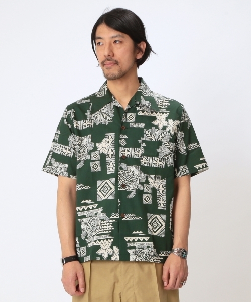 anatomica アナトミカ / Hawaiian shirts / M HAWAIIAN SHIRT ALOHA TOWER - RAYON - BROWN – ANATOMICA KYOTO
