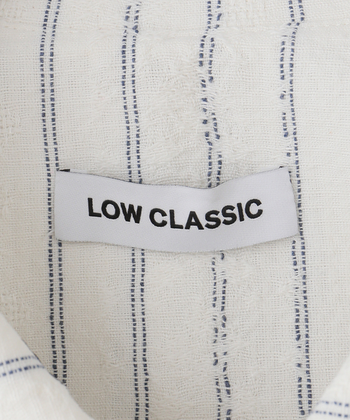 LOW CLASSIC（ロウ　クラシック）の「【LOW CLASSIC/ロウ クラシック】 STRIPE PINCHED SHIRT JACKET（その他アウター・レディース・アイボリー・MEDIUM）」の9枚目の写真