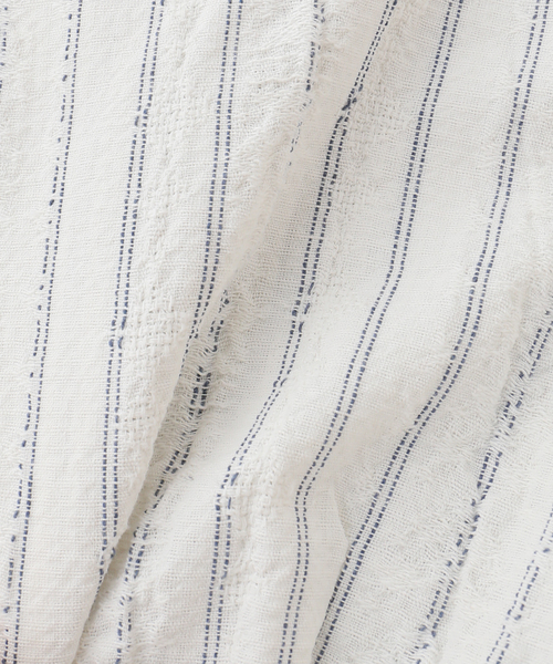 LOW CLASSIC（ロウ　クラシック）の「【LOW CLASSIC/ロウ クラシック】 STRIPE PINCHED SHIRT JACKET（その他アウター・レディース・アイボリー・MEDIUM）」の11枚目の写真