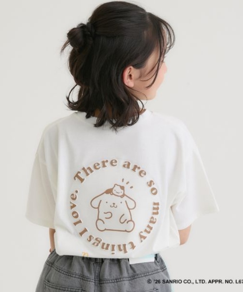 ③まるポン 様 tambourine lightpink ポムポムプリン】バックプリントビッグTシャツ（Tシャツ/カットソー