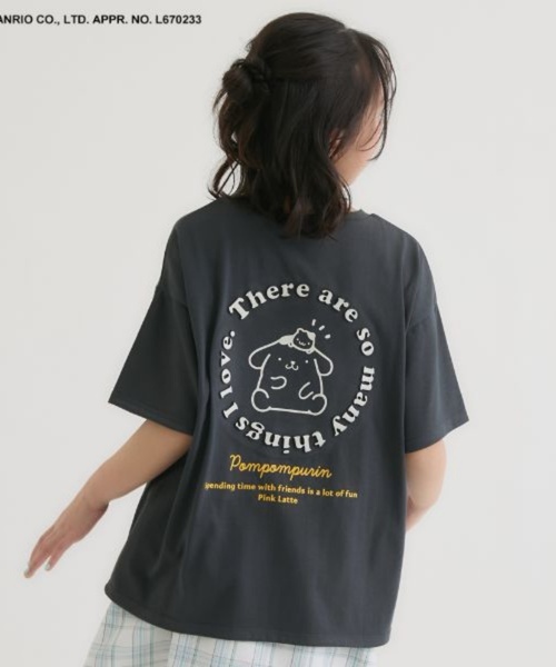 ポムポムプリン】バックプリントビッグTシャツ（Tシャツ/カットソー