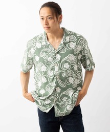 ペイズリースワールプリントシャツ