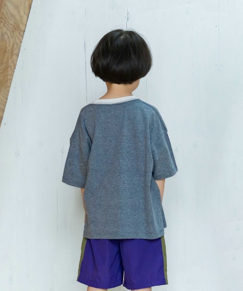 and D. petit main(アンドディープティマイン)の「TCR/ビックシルエットリンガー半袖Tシャツ(Tシャツ/カットソー・キッズ・トップグレー/ブルー/ライトブルー/ライトピンク・120cm/110cm/130cm/140cm/100cm)」の21枚目の写真