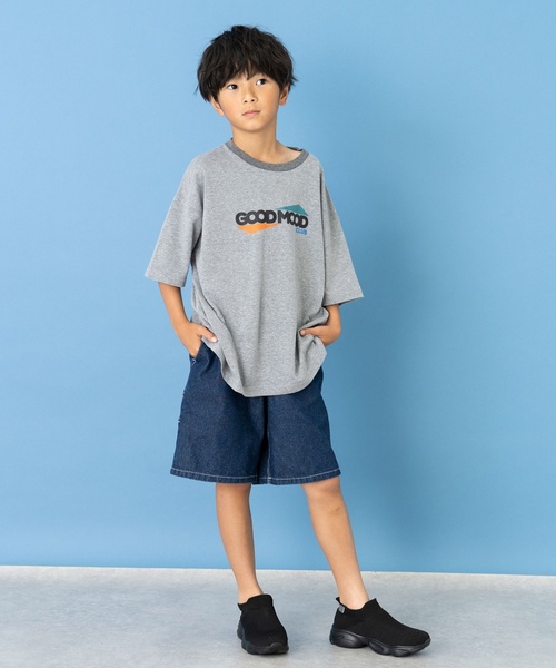 and D. petit main(アンドディープティマイン)の「TCR/ビックシルエットリンガー半袖Tシャツ(Tシャツ/カットソー・キッズ・トップグレー/ブルー/ライトブルー/ライトピンク・120cm/110cm/130cm/140cm/100cm)」の19枚目の写真