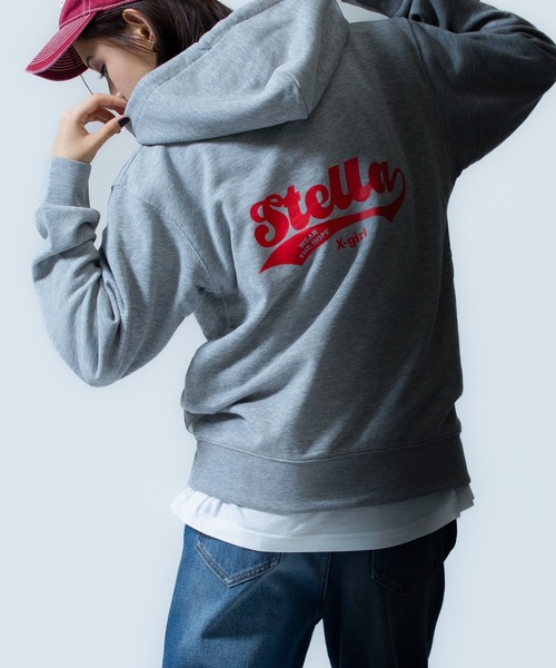 X-girl SPORTS(エックスガールスポーツ)の「NS SK WE FAN GOODS SWEAT HOODIE/ノジマステラ神奈川相模原(スウェット・メンズ・グレー/ネイビー・X-LARGE/LARGE/SMALL/XX-LARGE/MEDIUM)」の3枚目の写真