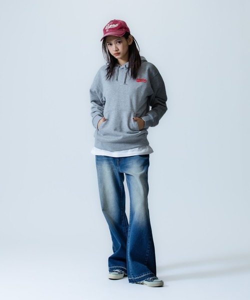 X-girl SPORTS(エックスガールスポーツ)の「NS SK WE FAN GOODS SWEAT HOODIE/ノジマステラ神奈川相模原(スウェット・メンズ・グレー/ネイビー・X-LARGE/LARGE/SMALL/XX-LARGE/MEDIUM)」の9枚目の写真
