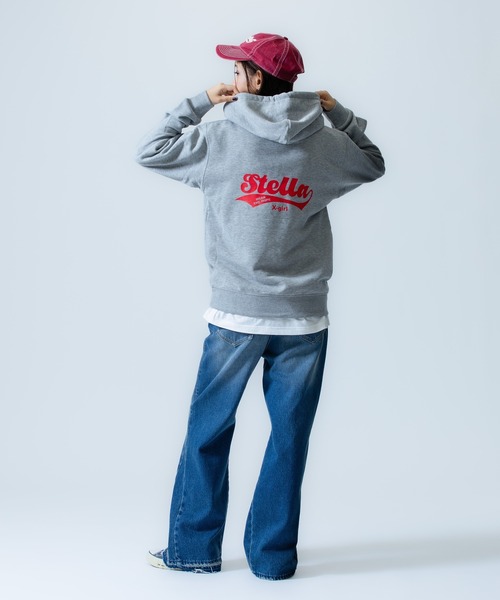 X-girl SPORTS(エックスガールスポーツ)の「NS SK WE FAN GOODS SWEAT HOODIE/ノジマステラ神奈川相模原(スウェット・メンズ・グレー/ネイビー・X-LARGE/LARGE/SMALL/XX-LARGE/MEDIUM)」の13枚目の写真