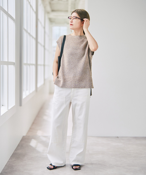 Spick & Span（スピックアンドスパン）の「5 1/2 8oz W-KNEE DENIM（デニムパンツ・レディース・サックスブルー/ホワイト・27/28）」の3枚目の写真