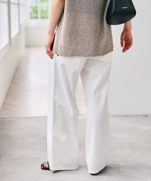 Spick & Span（スピックアンドスパン）の「5 1/2 8oz W-KNEE DENIM（デニムパンツ・レディース・サックスブルー/ホワイト・27/28）」の6枚目の写真