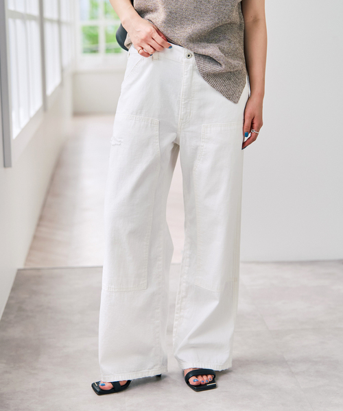 Spick & Span（スピックアンドスパン）の「5 1/2 8oz W-KNEE DENIM（デニムパンツ・レディース・サックスブルー/ホワイト・27/28）」の8枚目の写真