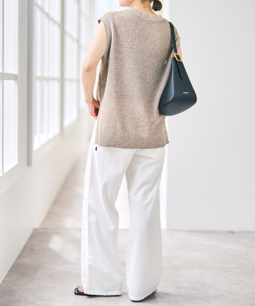 Spick & Span（スピックアンドスパン）の「5 1/2 8oz W-KNEE DENIM（デニムパンツ・レディース・サックスブルー/ホワイト・27/28）」の9枚目の写真
