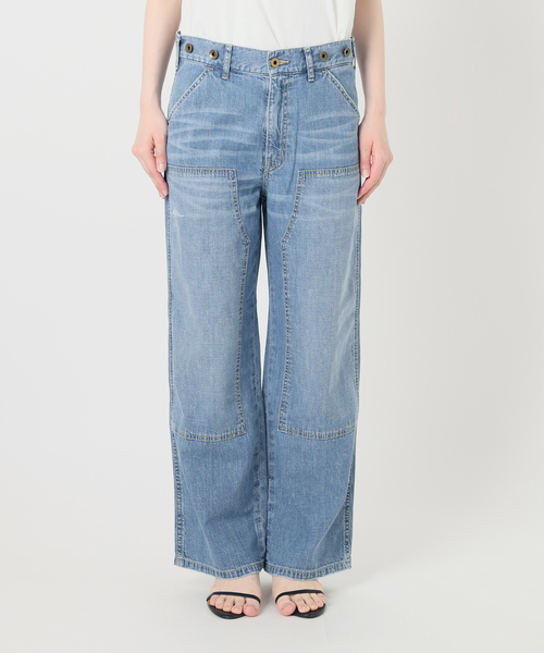 Spick & Span（スピックアンドスパン）の「5 1/2 8oz W-KNEE DENIM（デニムパンツ・レディース・サックスブルー/ホワイト・27/28）」の16枚目の写真