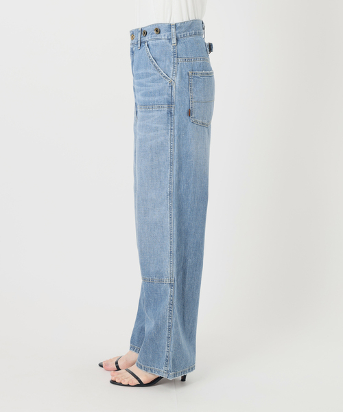 Spick & Span（スピックアンドスパン）の「5 1/2 8oz W-KNEE DENIM（デニムパンツ・レディース・サックスブルー/ホワイト・27/28）」の17枚目の写真