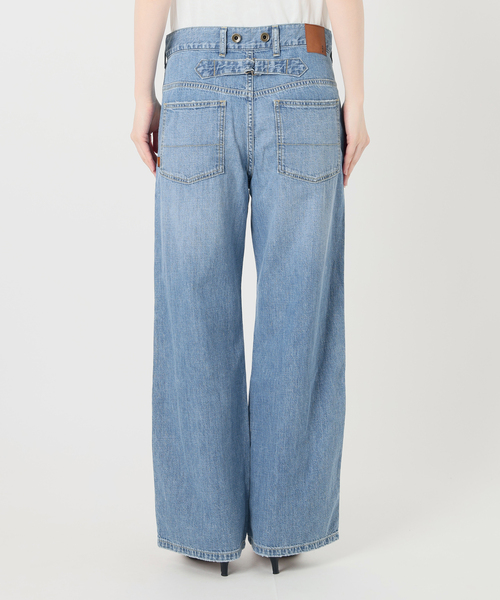 Spick & Span（スピックアンドスパン）の「5 1/2 8oz W-KNEE DENIM（デニムパンツ・レディース・サックスブルー/ホワイト・27/28）」の18枚目の写真