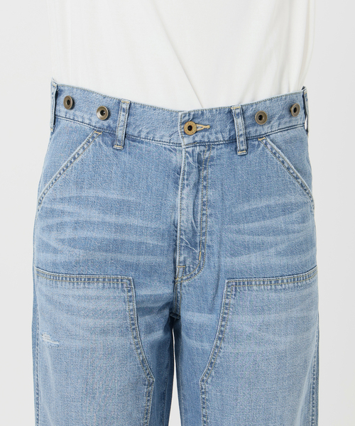 Spick & Span（スピックアンドスパン）の「5 1/2 8oz W-KNEE DENIM（デニムパンツ・レディース・サックスブルー/ホワイト・27/28）」の20枚目の写真