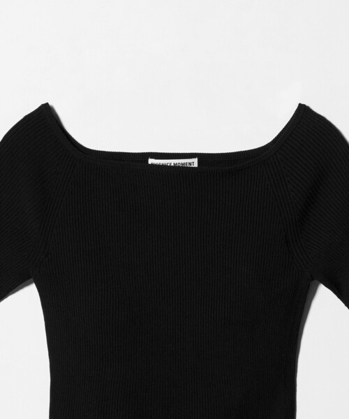 NICENICE MOMENT(ナイスナイスモーメント)の「<NICENICE MOMENT>オープンショルダー ニットTシャツ(その他アンダーウェア/インナー・レディース・ホワイト/ブラウン系/ブラック・FREE)」の11枚目の写真