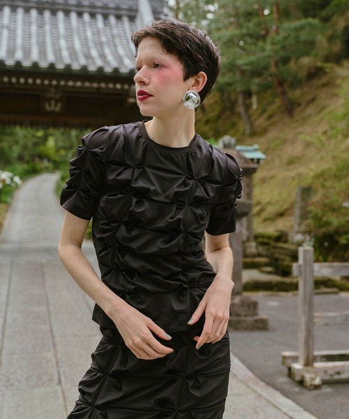 【新品】OMMO / PINCH TUCK SH PINCH TUCK T-SHIRT（Tシャツ/カットソー）｜OMMO（オーエムエムオー