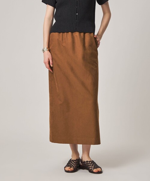 Steven Alan(スティーブンアラン)の「<Steven Alan>スエードライク ロング スカート(スカート・レディース・ブラウン/ブラック・S/M)」の2枚目の写真