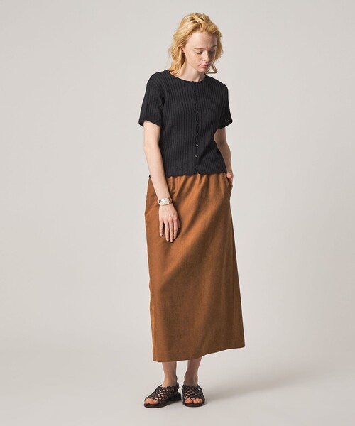 Steven Alan(スティーブンアラン)の「<Steven Alan>スエードライク ロング スカート(スカート・レディース・ブラウン/ブラック・S/M)」の3枚目の写真