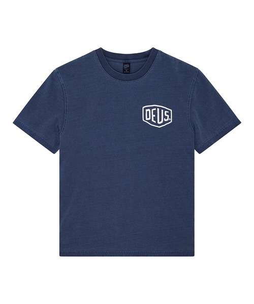 DEUS EX MACHINA（デウスエクスマキナ）の「SHIELD GARMENT DYED TEE（Tシャツ/カットソー・メンズ・ブルー/ライトブルー/ブラック・M/L）」の3枚目の写真