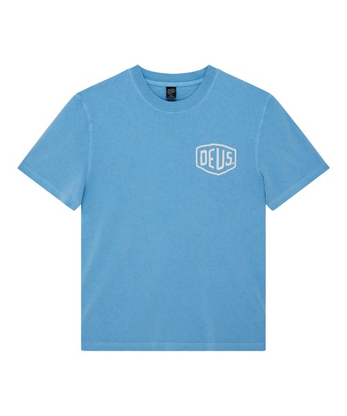 DEUS EX MACHINA（デウスエクスマキナ）の「SHIELD GARMENT DYED TEE（Tシャツ/カットソー・メンズ・ブルー/ライトブルー/ブラック・M/L）」の11枚目の写真