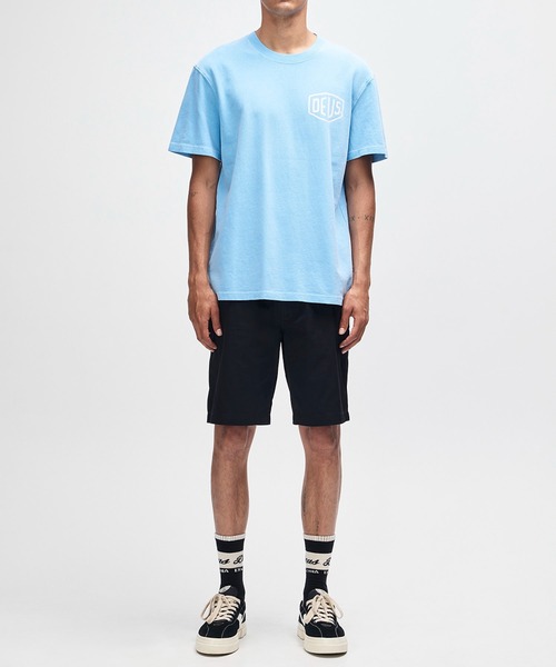 DEUS EX MACHINA（デウスエクスマキナ）の「SHIELD GARMENT DYED TEE（Tシャツ/カットソー・メンズ・ブルー/ライトブルー/ブラック・M/L）」の7枚目の写真