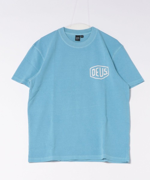 DEUS EX MACHINA(デウスエクスマキナ)の「SHIELD GARMENT DYED TEE(Tシャツ/カットソー・メンズ・ブルー/ライトブルー/ブラック・M/L)」の4枚目の写真