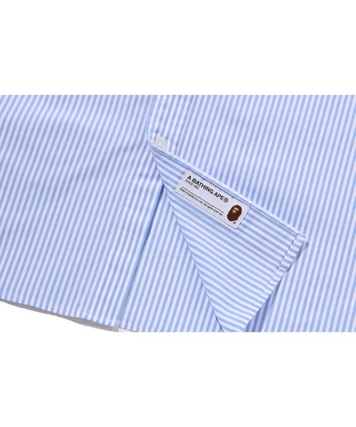 A BATHING APE(アベイシングエイプ)の「COLLEGE STRIPE SHIRT(シャツ/ブラウス・レディース・ピンク/サックスブルー・X-SMALL/SMALL)」の7枚目の写真