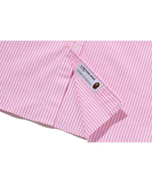 A BATHING APE(アベイシングエイプ)の「COLLEGE STRIPE SHIRT(シャツ/ブラウス・レディース・ピンク/サックスブルー・X-SMALL/SMALL)」の8枚目の写真